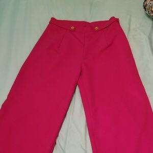 Unique vintage wide leg trousers fuschia size M